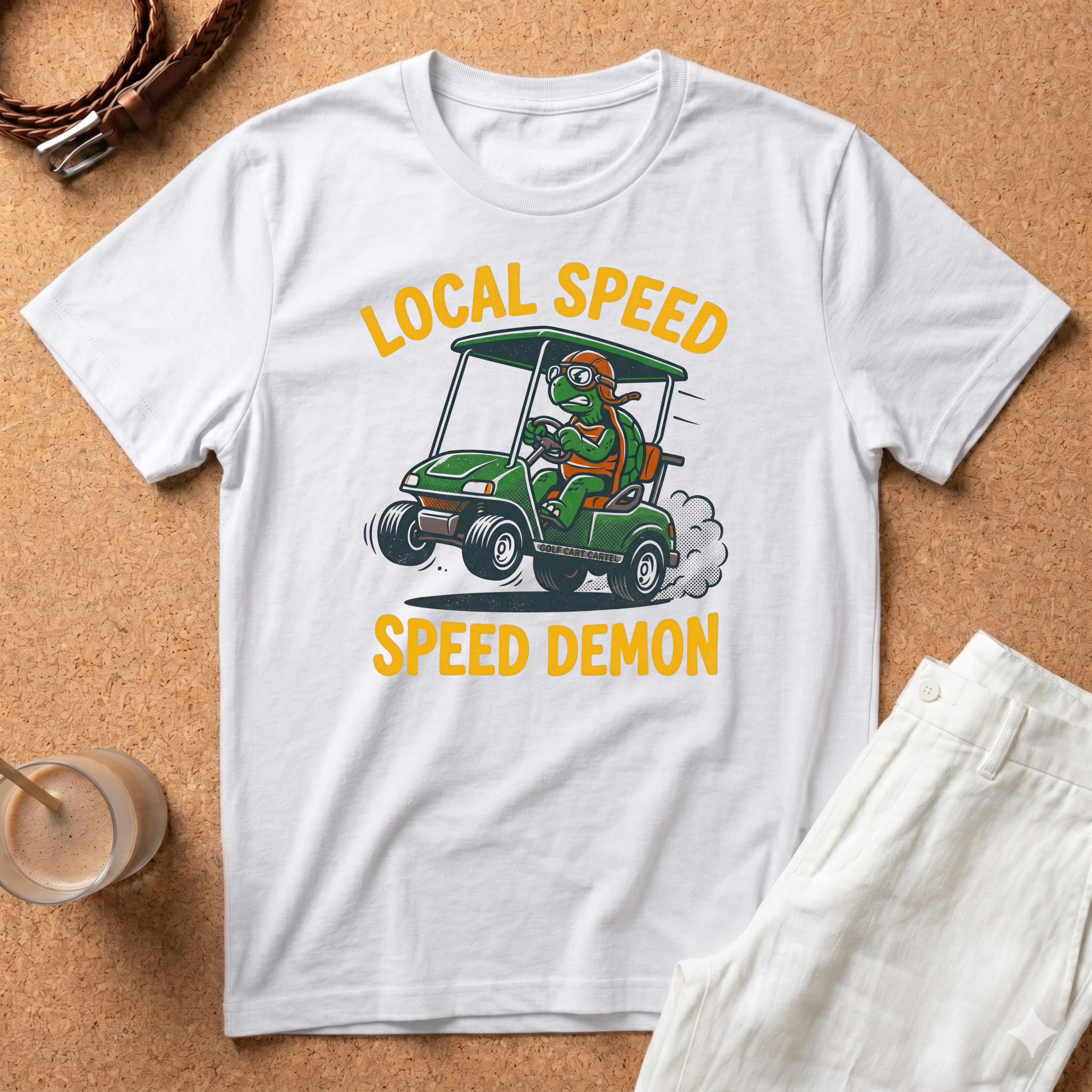 Speed Demon Golf Cart T-Shirt — "Local Speed" Retro Cartoon Tee