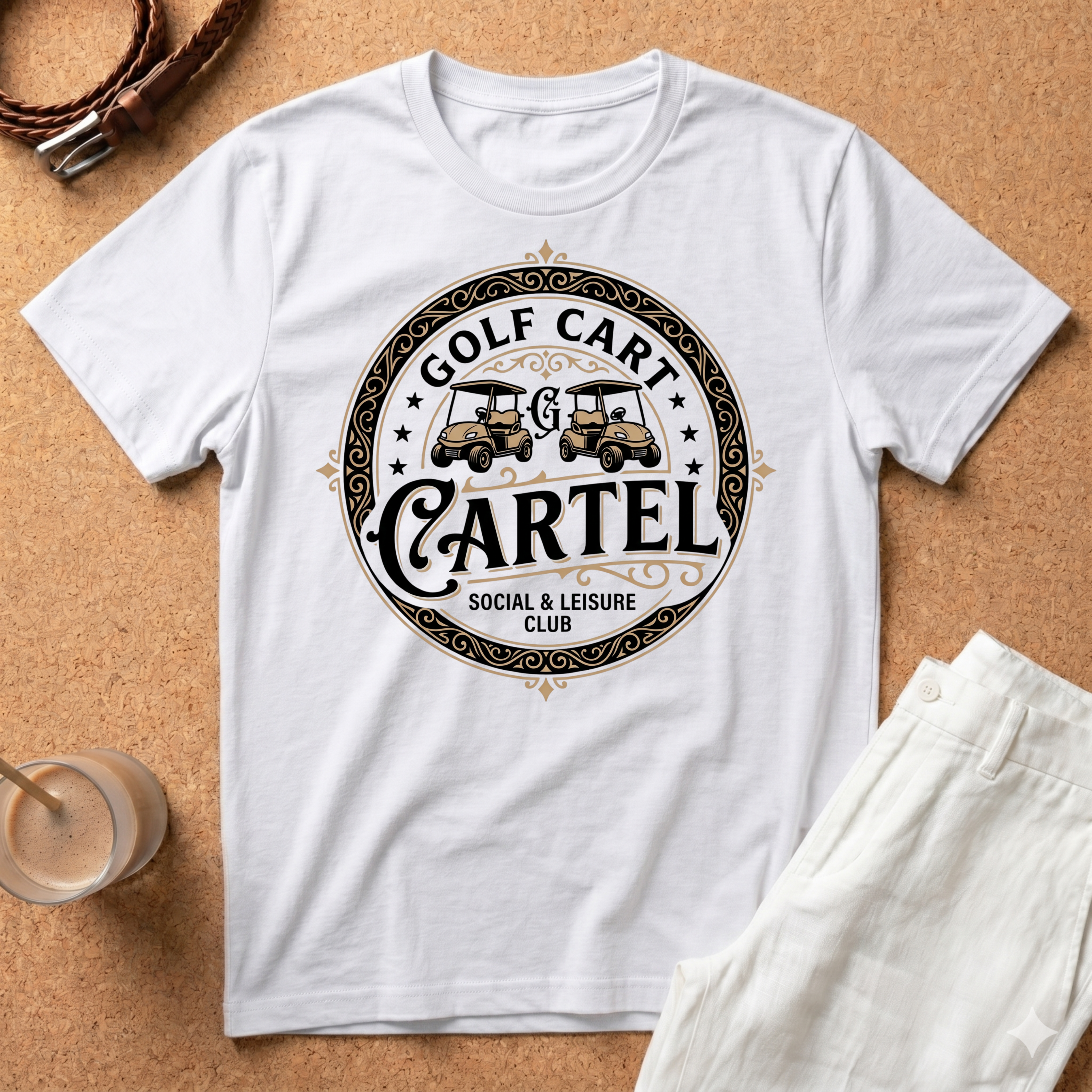 Golf Cart Cartel T‑Shirt — Vintage Golf Club Graphic Tee