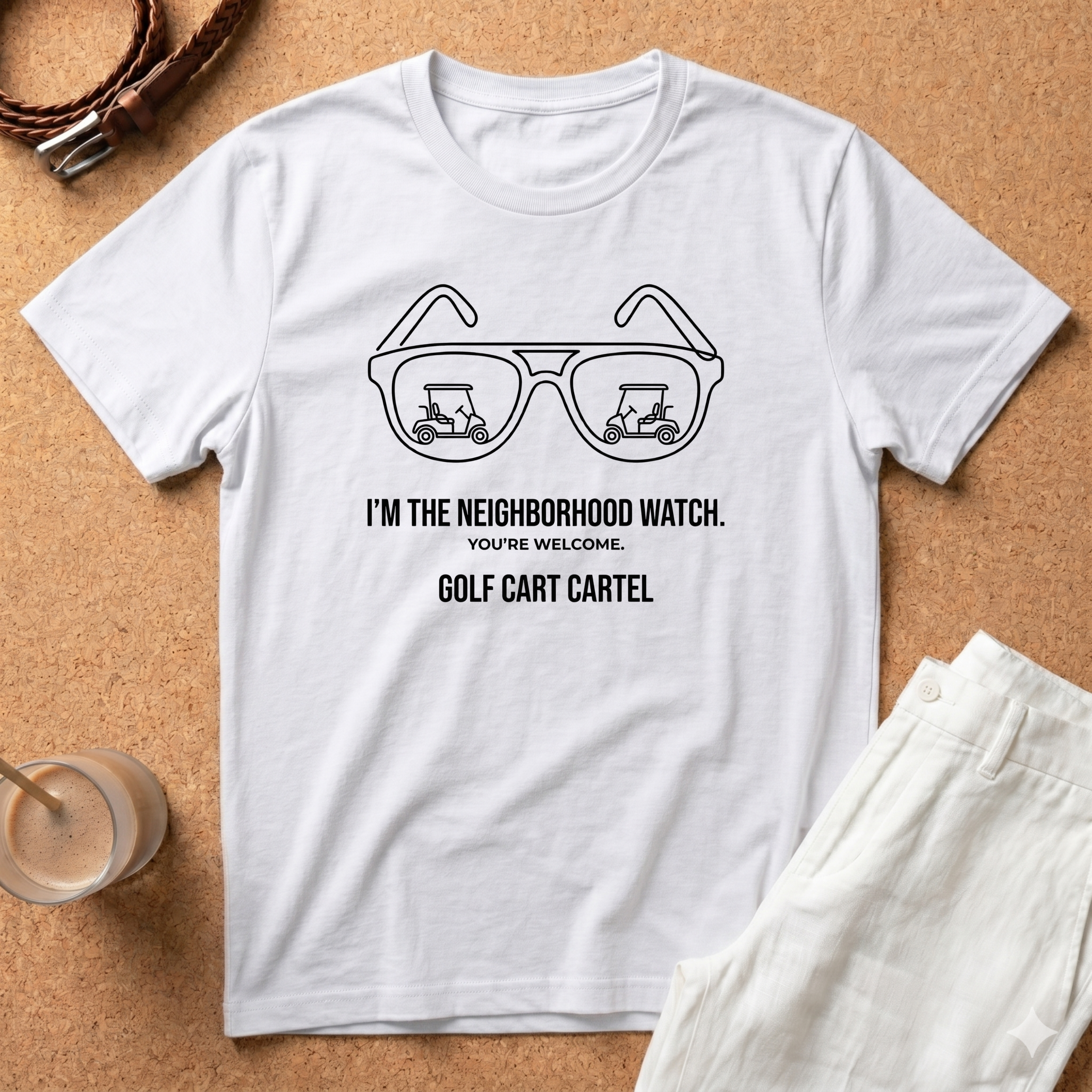 Golf Cart Neighborhood Watch T-Shirt — "I’m the Neighborhood Watch" Golf Cart Cartel