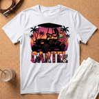 Cartel Golf Cart Sunset T-Shirt — Tropical Palm Beach Vibes