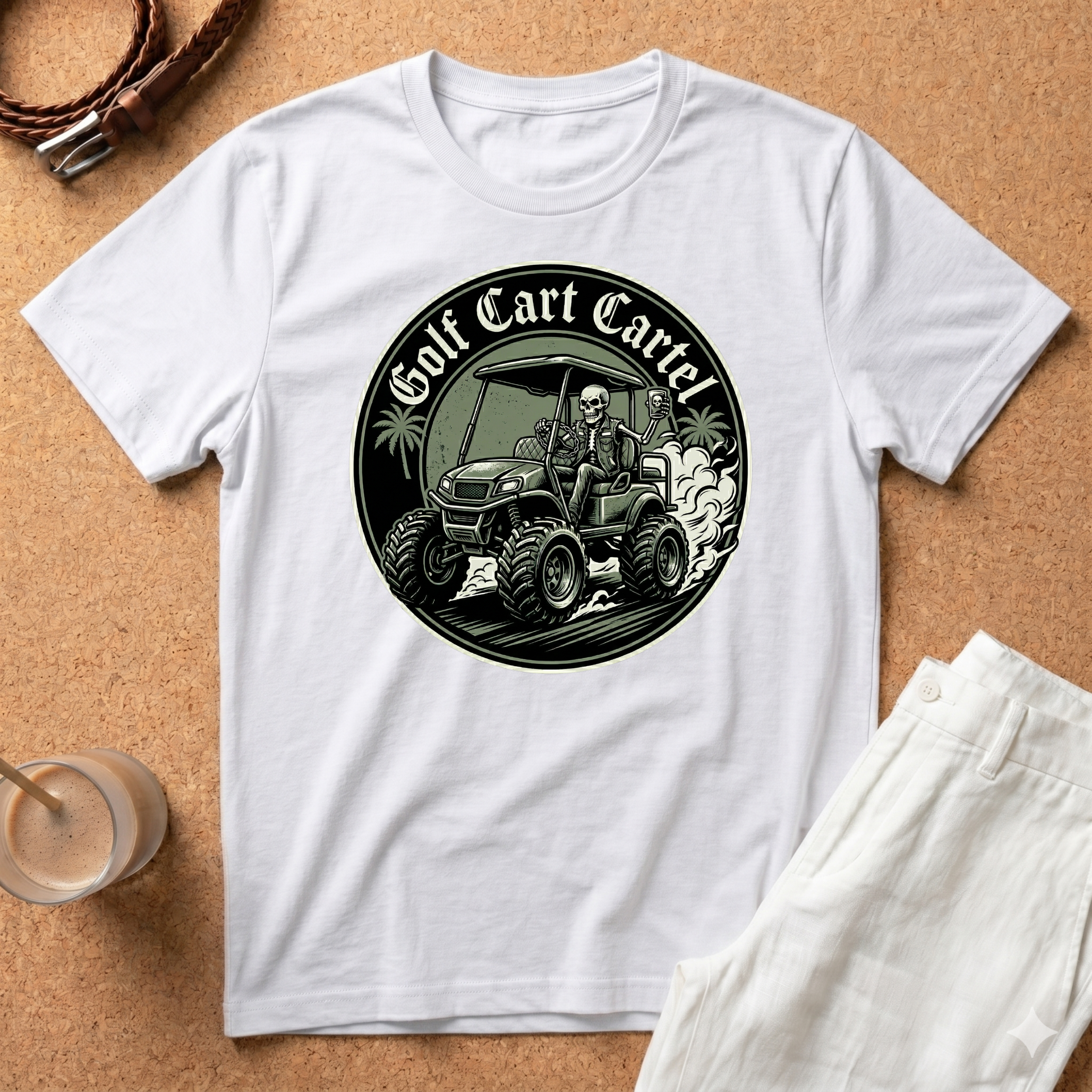 Golf Cart Carten T-Shirt – Retro Golf Cart Club Tee