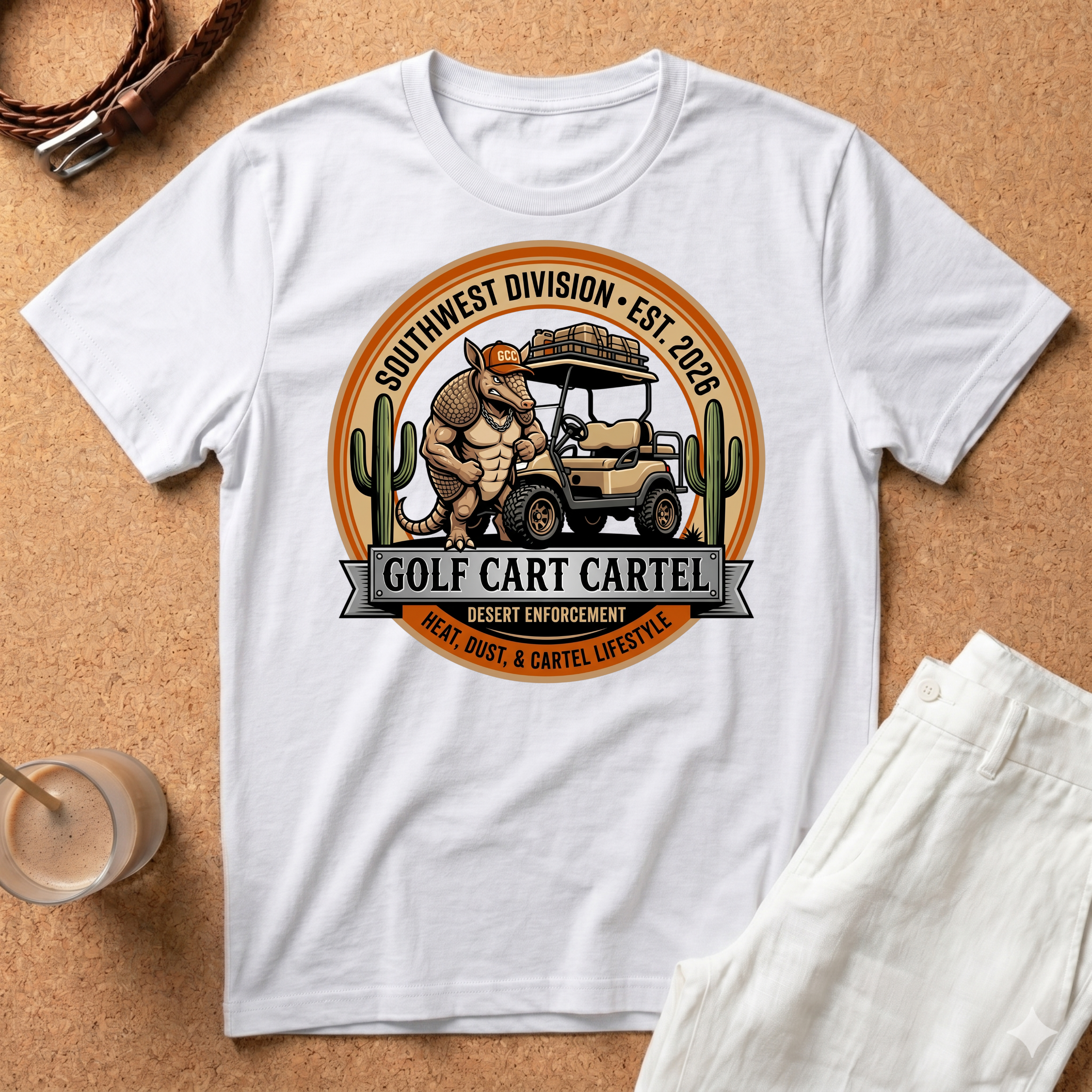 Golf Cart Cartel T-Shirt — Southwest Division Vintage Logo