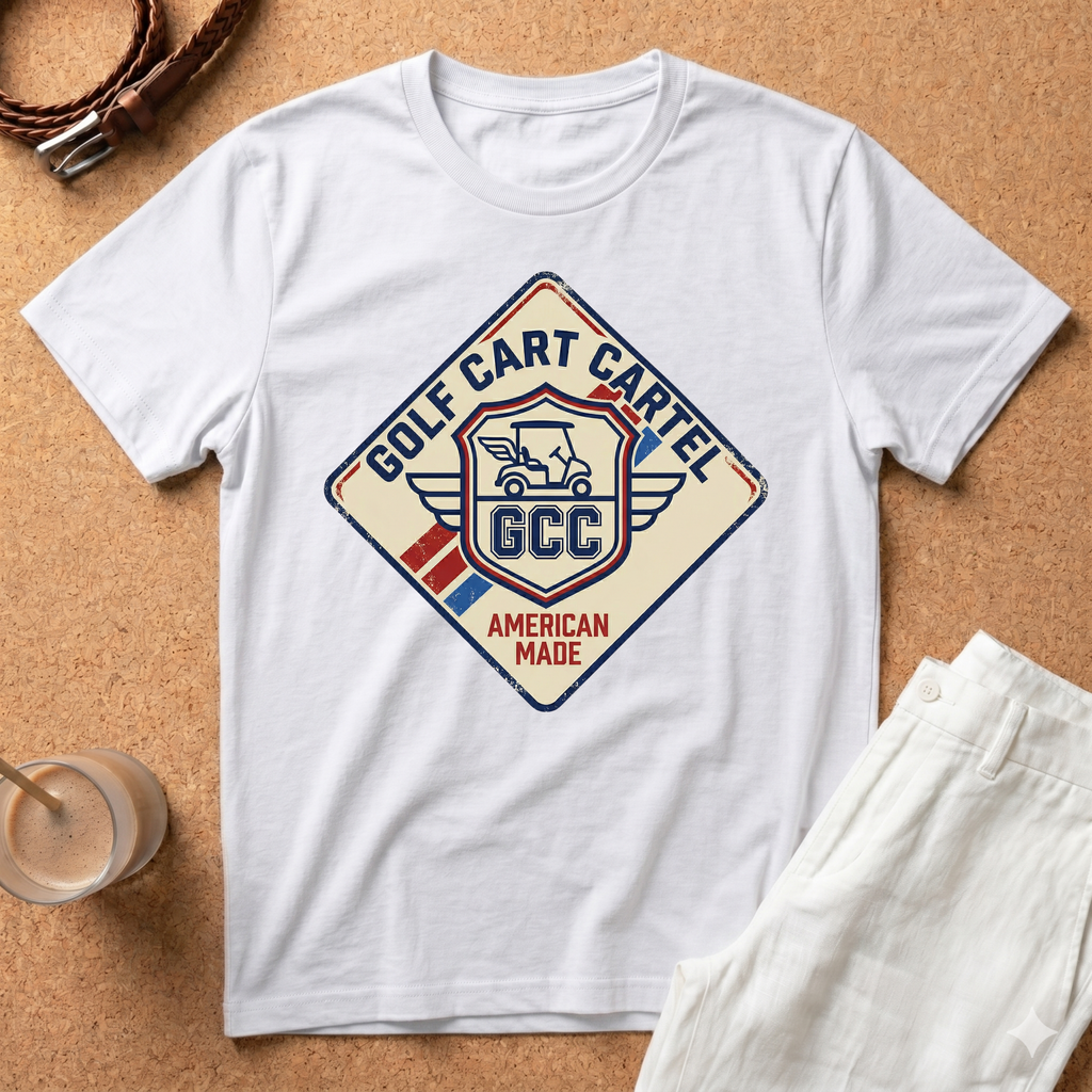 Golf Cart Cartel T-Shirt – Vintage American Made Golf Tee